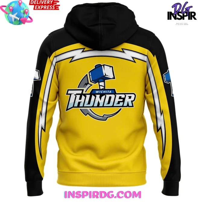 Wichita Thunder T-Dog'S Birthday Bash Special All Over Print Hoodie - Image 3