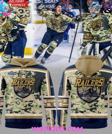 Worcester Railers Military Specialty Uniform All Over Print Hoodie
