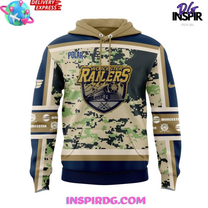 Worcester Railers Military Specialty Uniform All Over Print Hoodie - Image 2