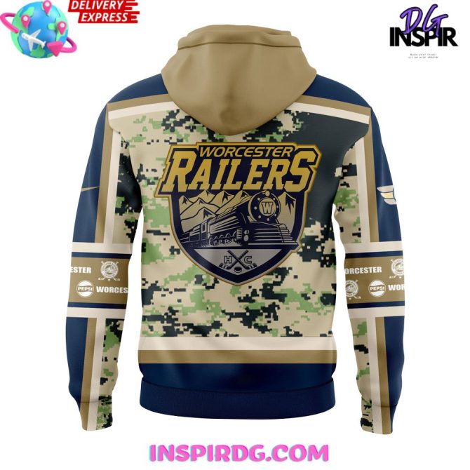 Worcester Railers Military Specialty Uniform All Over Print Hoodie - Image 3