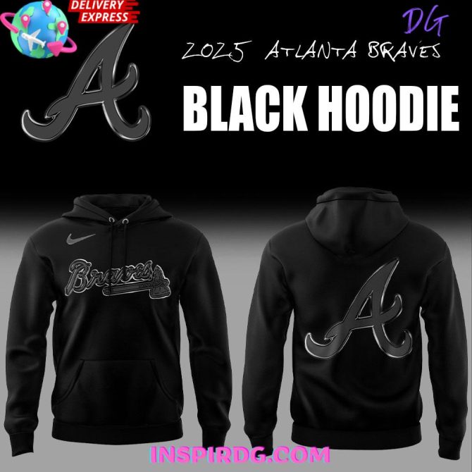 Atlanta Braves Back In Black Special All Over Print Hoodie