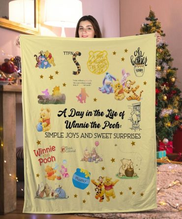 Cozy Winnie The Pooh Blanket – Perfect Holiday Gift For Pooh Fans, Soft & Warm!