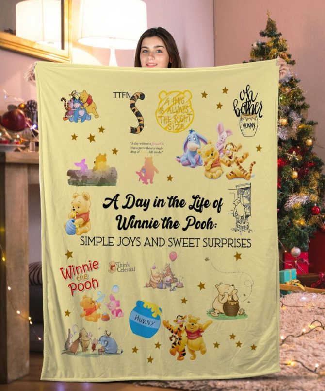 Cozy Winnie The Pooh Blanket – Perfect Holiday Gift For Pooh Fans, Soft & Warm!