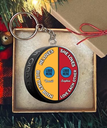 Personalized Gifts For Ice Hockey-Loving Couple Christmas Ornament 02Hupu231124