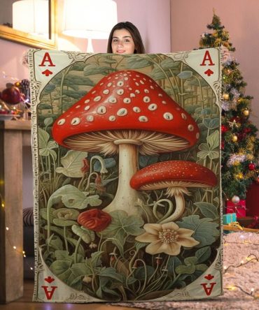 Cozy Mushroom Wonderland Throw Blanket - Perfect Holiday Gift Decor