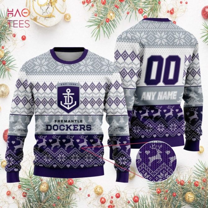 Customizable Fremantle Dockers Christmas Sweater – Perfect Gift For Fans! - Image 2