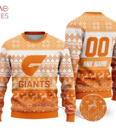 Customizable Orange Giants Ugly Christmas Sweater – Personalize Your Festive Look!