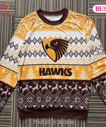 Cozy Hawks Ugly Christmas Sweater - Festive Holiday Knit With Team Logo
