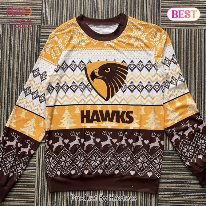 Cozy Hawks Ugly Christmas Sweater - Festive Holiday Knit With Team Logo