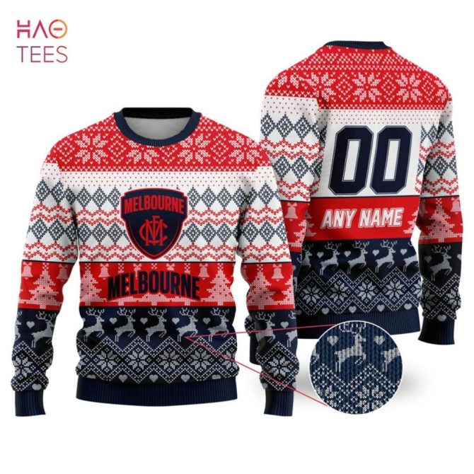 Custom Melbourne Christmas Sweater – Personalize With Any Name & Number – Perfect Holiday Gift!