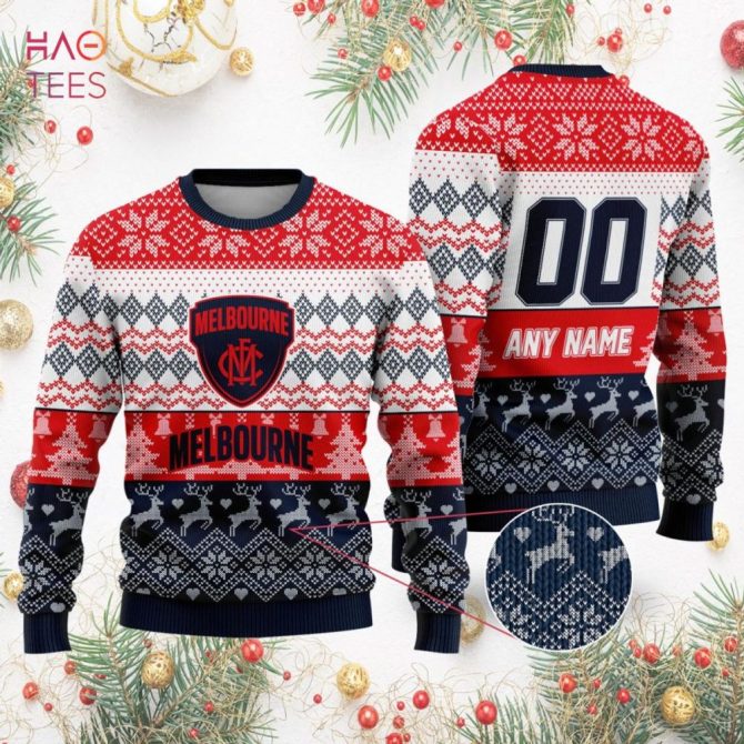 Custom Melbourne Christmas Sweater – Personalize With Any Name & Number – Perfect Holiday Gift! - Image 2