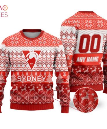 Custom Sydney Christmas Sweater – Personalized Name & Number, Festive Design
