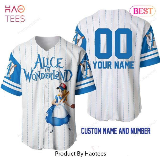 Custom Alice In Wonderland Baseball Jersey - Personalized Name & Number