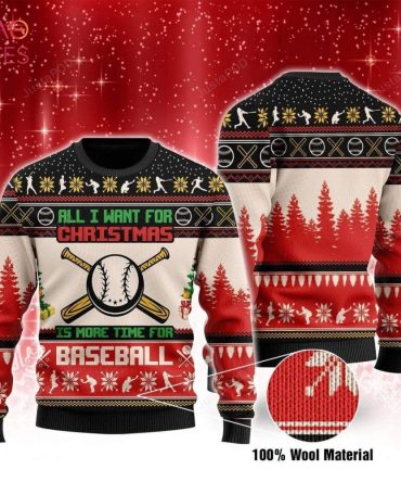 Best All I Want For Christmas Is Baseball Ugly Christmas Ugly Christmas Sweater