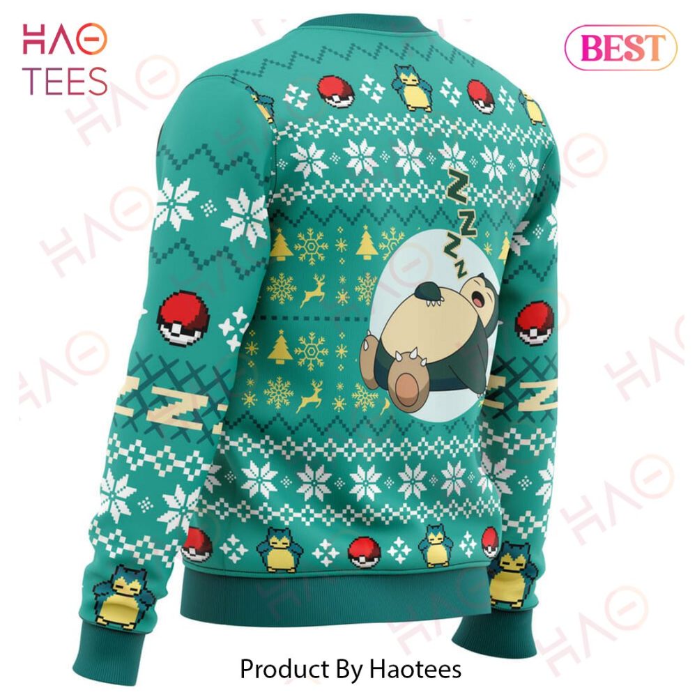 All Is Calm All Bright Snorlax Pokemon Ugly Christmas Ugly Christmas Sweater - Image 3