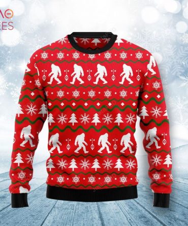 Best All Of The Bigfoot Ugly Christmas Ugly Christmas Sweater All Over Print