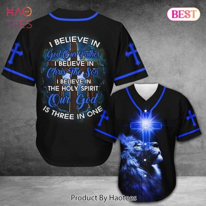 Faith-Inspired Lion & Cross Baseball Jersey – Bold Christian Apparel By Haotees