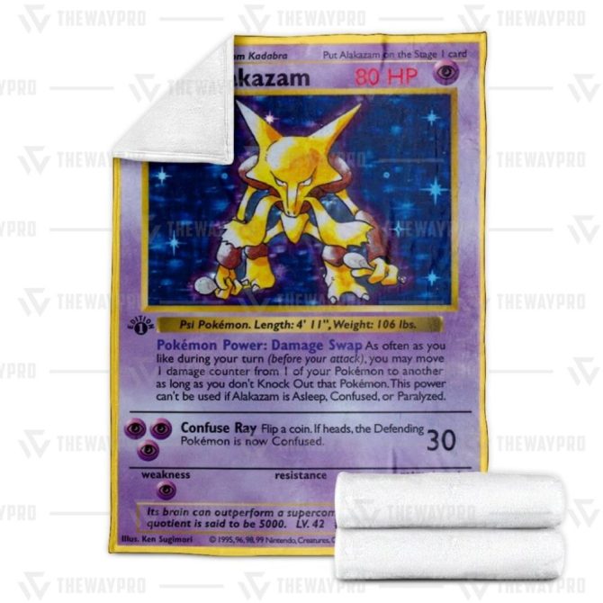 Cozy Alakazam Pokémon Blanket – Perfect Gift For Fans & Collectors - Image 3