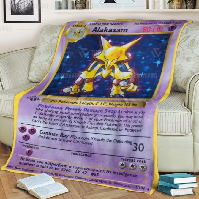 Cozy Alakazam Pokémon Blanket – Perfect Gift For Fans & Collectors