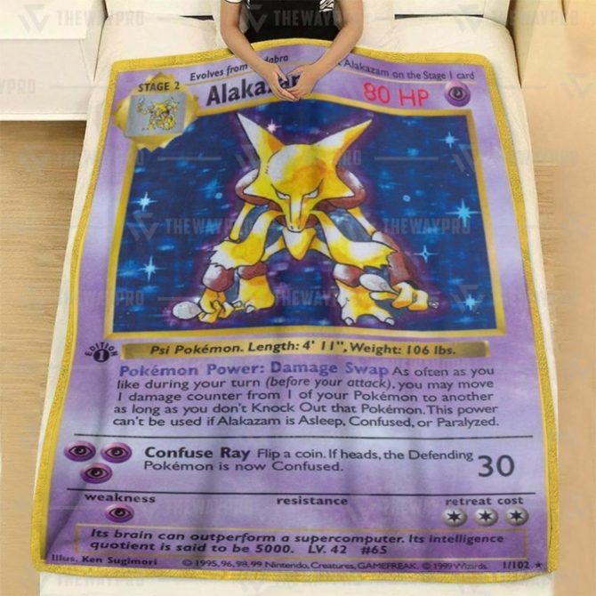 Cozy Alakazam Pokémon Blanket – Perfect Gift For Fans & Collectors - Image 2