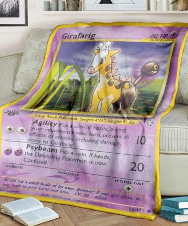 Cozy Pokémon Girafarig Blanket - Perfect Gift For Fans & Collectors