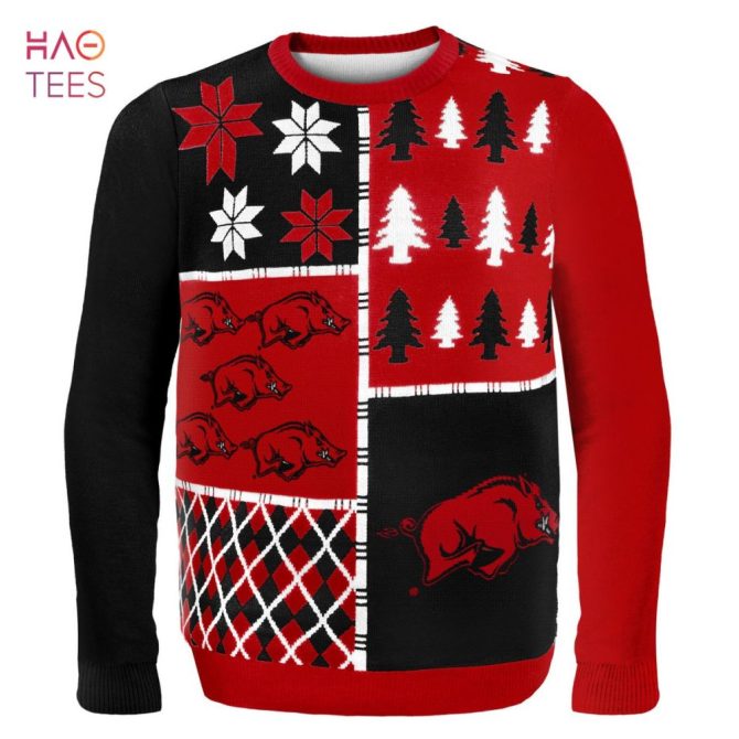 Best Arkansas Razorbacks Ugly College Ugly Christmas Sweater Busyblock