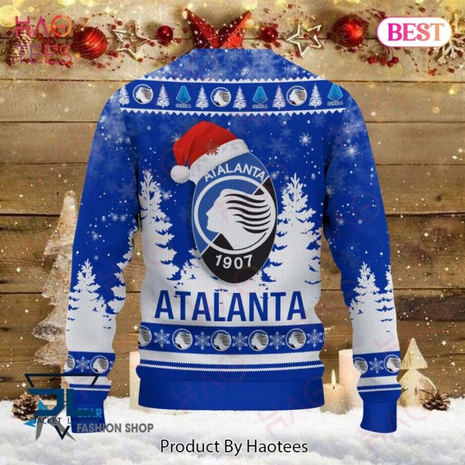 Atalanta 1907 Blue Mix White Christmas Holiday Luxury Brand Sweater Limited Edition - Image 3