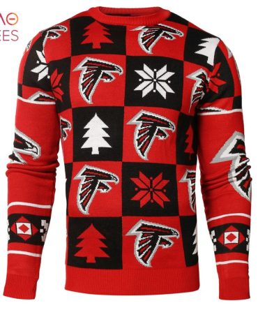 Best Atlanta Falcons Patches Nfl Ugly Crew Neck Ugly Christmas Sweater By Forever Collectibles