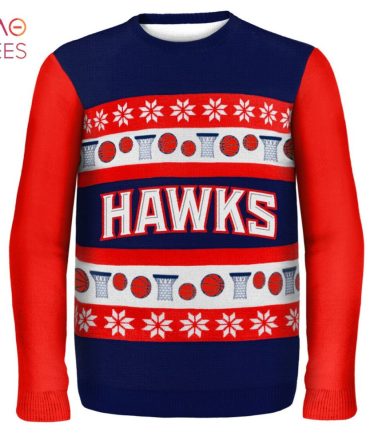 Best Atlanta Hawks Nba Ugly Christmas Sweater Wordmark