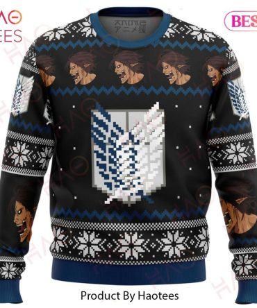 Attack On Titan Survery Corps Ugly Christmas Ugly Christmas Sweater