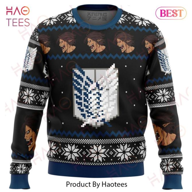 Attack On Titan Survery Corps Ugly Christmas Ugly Christmas Sweater