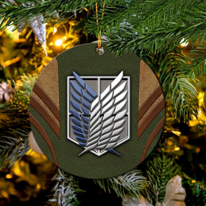 Attack On Titans Green Logo Mica Ornament Perfect Gift For Holiday