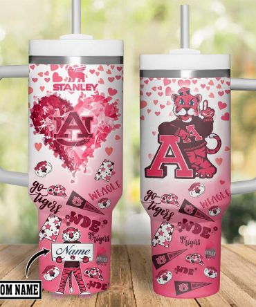 Auburn Tigers Ncaa Sports Custom Stanley Quencher 40Oz Stainless Steel Tumbler With Handle, Stanley Cup, Tumbler Cup, Best Gift