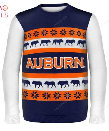 Best Auburn Wordmark Ncaa Ugly Christmas Ugly Christmas Sweater All Over Print Sweatshirt