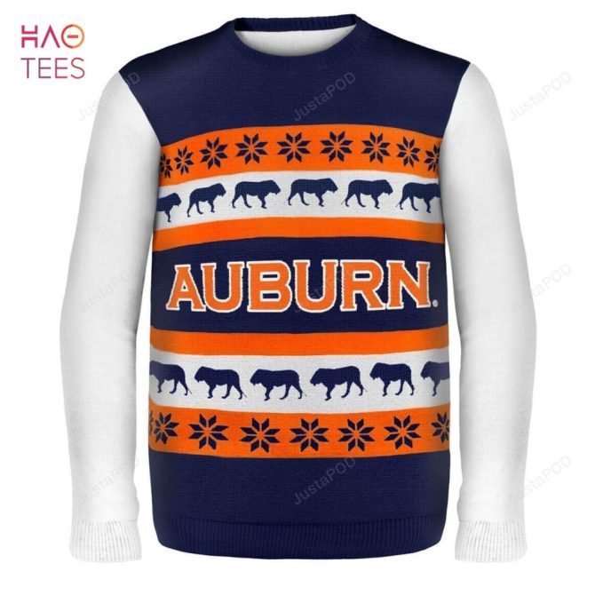 Best Auburn Wordmark Ncaa Ugly Christmas Ugly Christmas Sweater All Over Print Sweatshirt