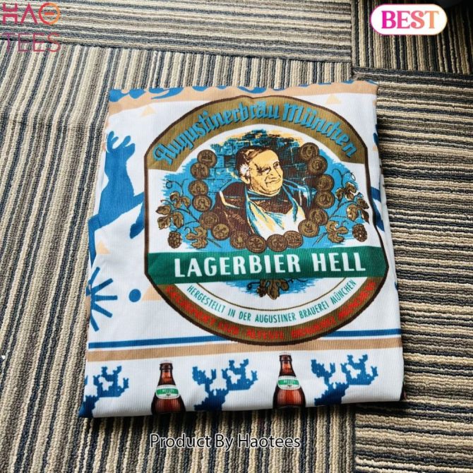 Augustiner Lagerbier Hell Ugly Christmas Sweater - Festive Beer Design By Haotees - Image 3