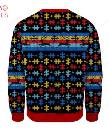 Best Autsim Ugly Christmas Ugly Christmas Sweater All Over Print Sweatshirt Ugly Christmas Sweater
