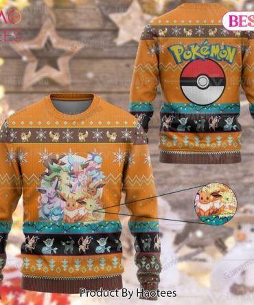 Cozy Pokémon Eeveelution Christmas Sweater - Festive Ugly Knit For Fans