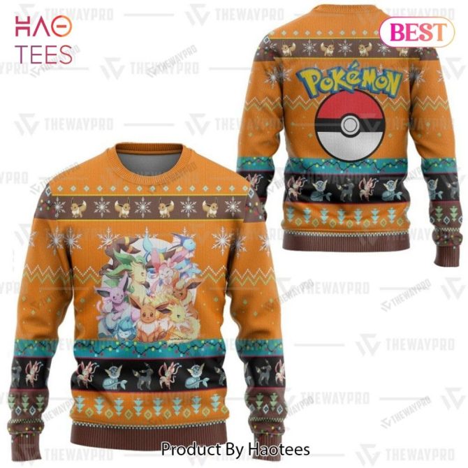 Cozy Pokémon Eeveelution Christmas Sweater - Festive Ugly Knit For Fans - Image 2