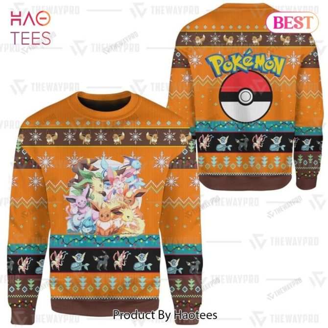 Cozy Pokémon Eeveelution Christmas Sweater - Festive Ugly Knit For Fans - Image 4