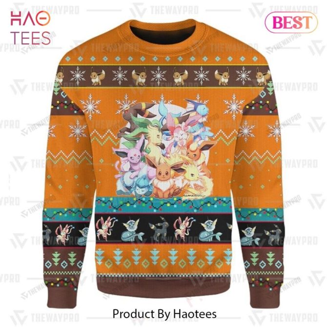 Cozy Pokémon Eeveelution Christmas Sweater - Festive Ugly Knit For Fans - Image 5