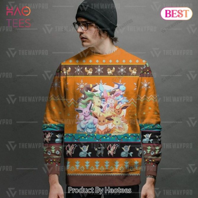 Cozy Pokémon Eeveelution Christmas Sweater - Festive Ugly Knit For Fans - Image 6