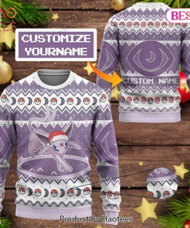 Customizable Holiday Sweater With Cute Fantasy Design – Add Your Name!
