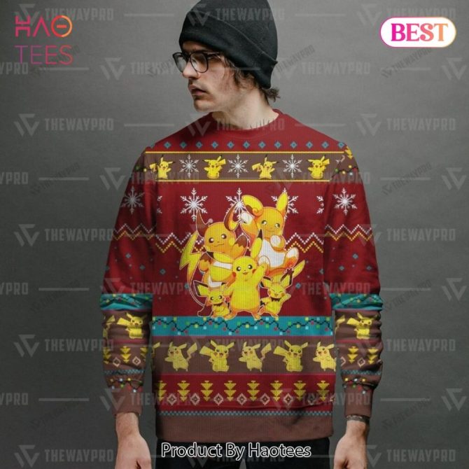 Cozy Pokemon Christmas Sweater - Pikachu & Friends Festive Knitwear For Holiday Fun - Image 2