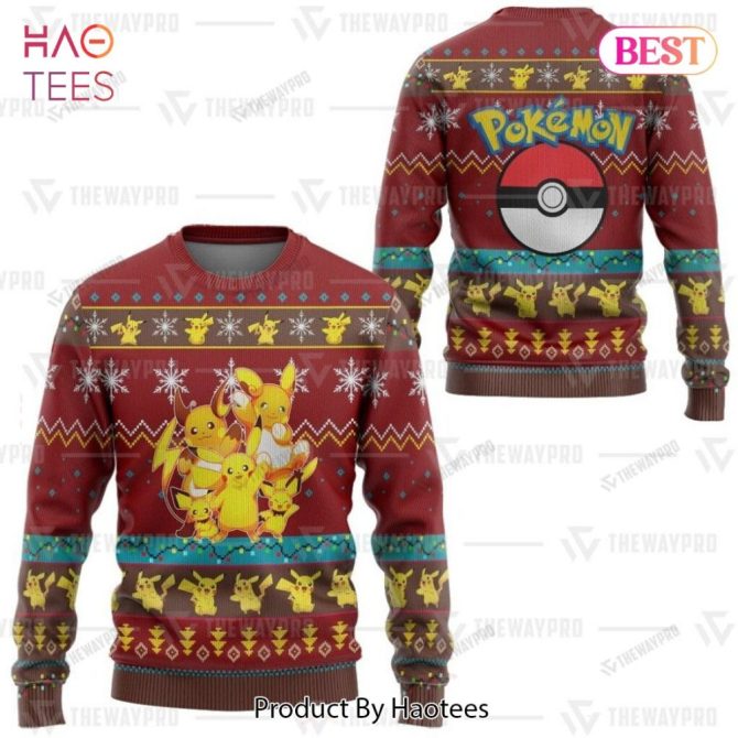 Cozy Pokemon Christmas Sweater - Pikachu & Friends Festive Knitwear For Holiday Fun - Image 3