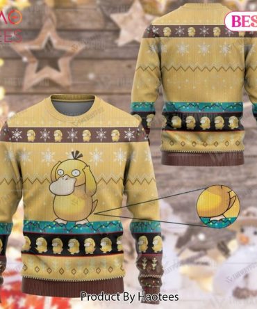 Cozy Psyduck Christmas Sweater - Fun Holiday Gift For Pokémon Fans