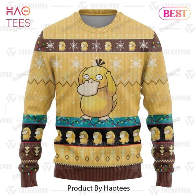 Cozy Psyduck Christmas Sweater - Fun Holiday Gift For Pokémon Fans - Image 3