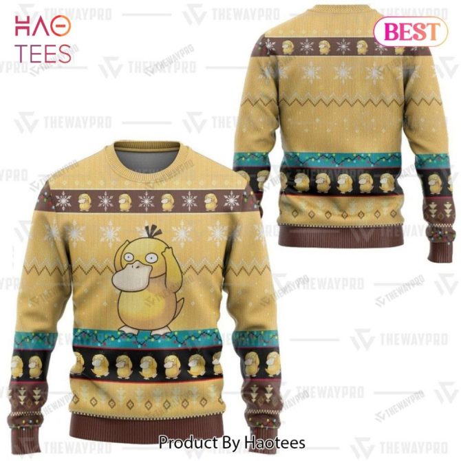 Cozy Psyduck Christmas Sweater - Fun Holiday Gift For Pokémon Fans - Image 4