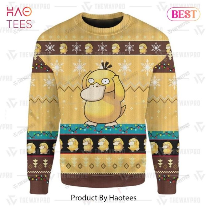 Cozy Psyduck Christmas Sweater - Fun Holiday Gift For Pokémon Fans - Image 5