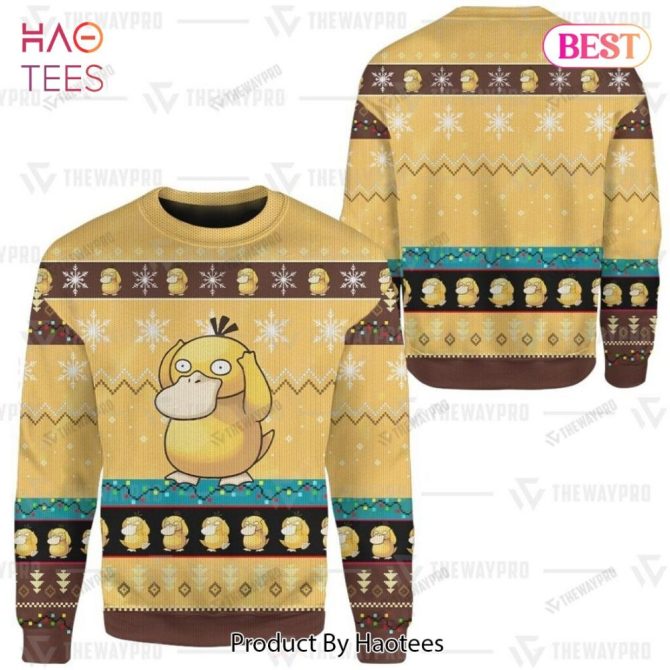 Cozy Psyduck Christmas Sweater - Fun Holiday Gift For Pokémon Fans - Image 6